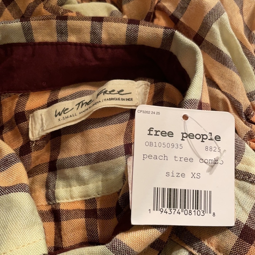 We The Free Peach Tree Combo Plaid Top - Picture 13 of 13